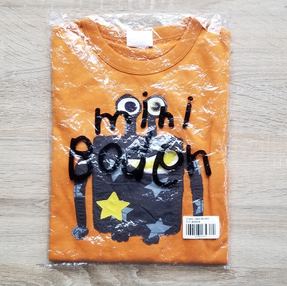 2010 nwt Mini Boden 5-6 years orange star monster tee - Picture 2 of 8